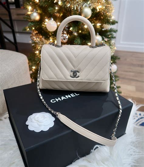 gray chanel flap bag|chanel coco bag with top handle.